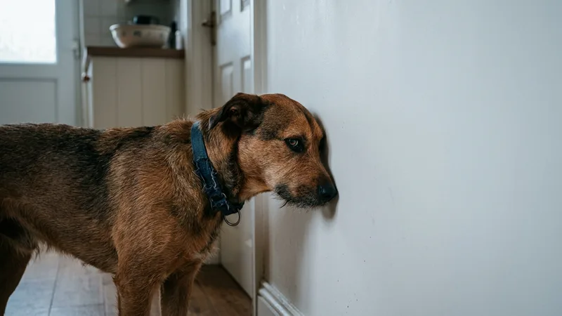 Quando seu cão pressiona a cabeça na parede: o sinal de emergência que poucos reconhecem