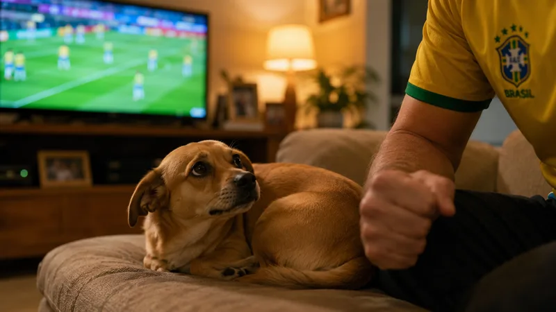 Seu cachorro sente a tensão do jogo: a ciência por trás do estresse compartilhado